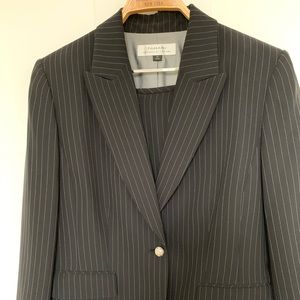 Ladies pinstripe skirt suit set
